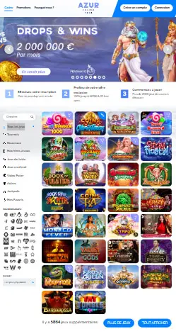 l'application et interface Slot Express Casino