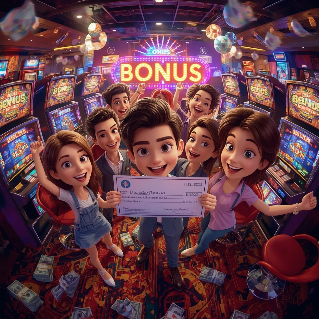 bonus dans les mains d'un homme au casino SLOT EXPRESS CASINO
