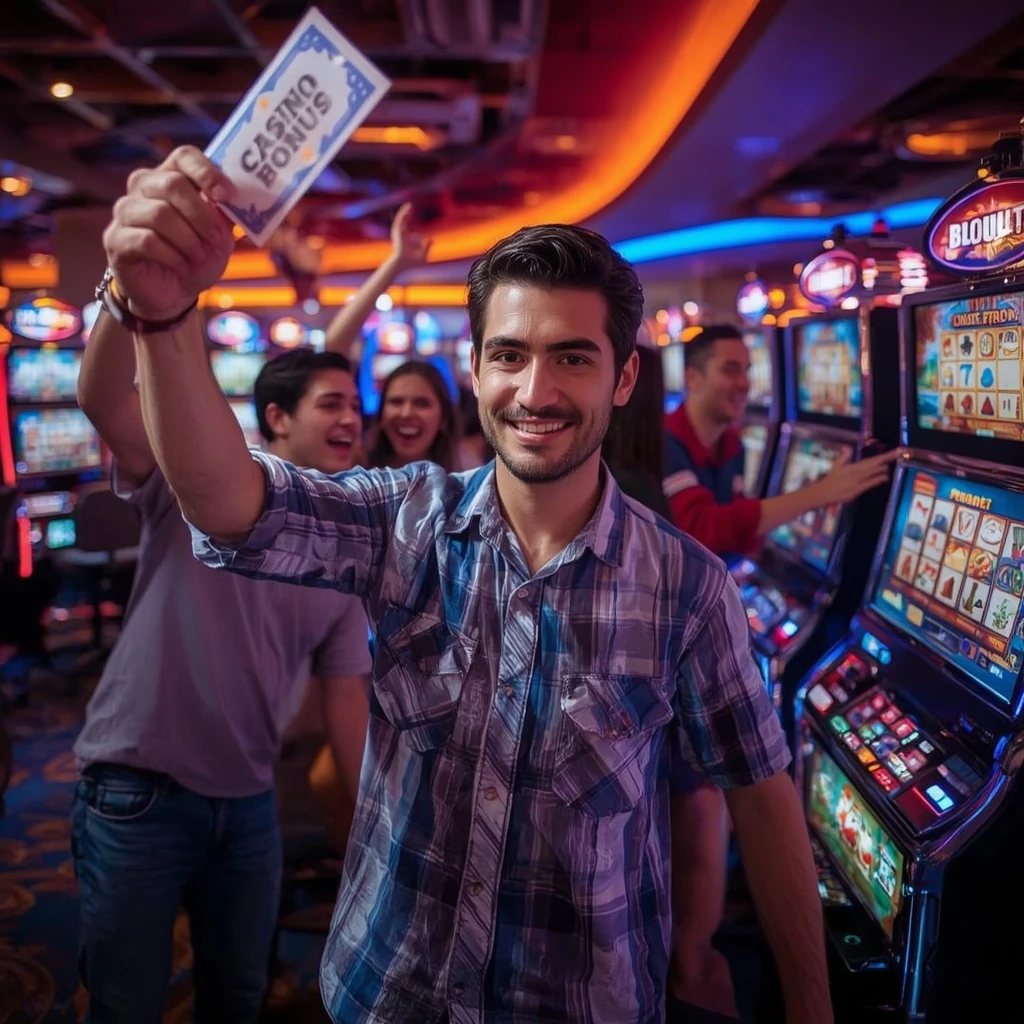 une personne tenant un bonus Slot Express Casino